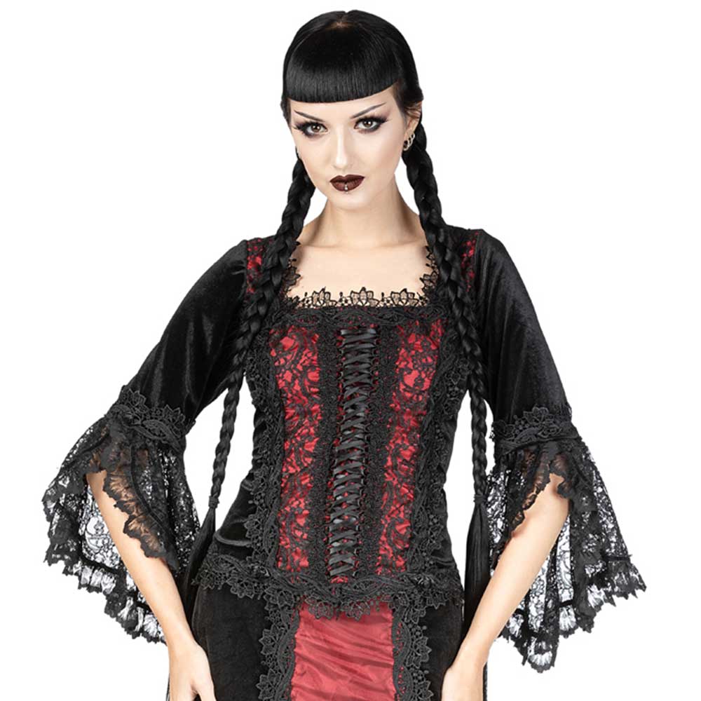 Sinister - 1019 Longsleeve top - Black/Burgundy Product image
